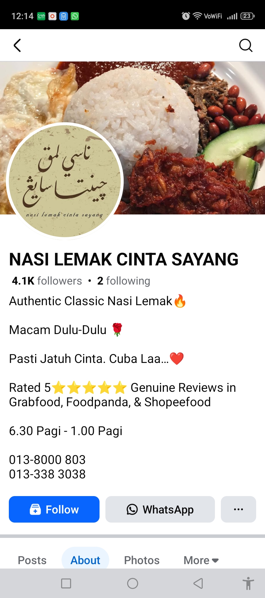 Nasi Lemak Cinta Sayang